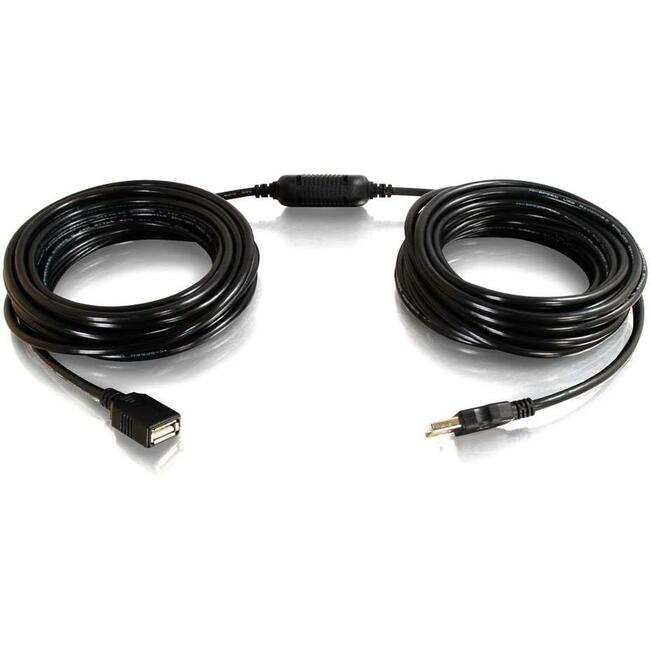 C2G 25ft USB Active Extension Cable - USB 2.0 A M/F (Center Booster Format)