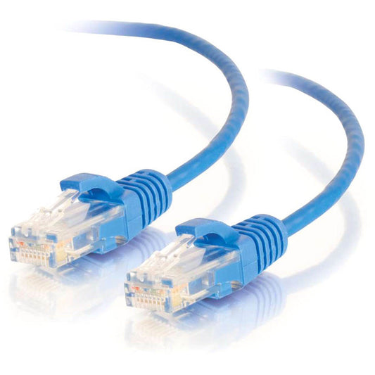 C2G 10ft Cat6 Snagless Unshielded (UTP) Slim Network Patch Cable - Blue