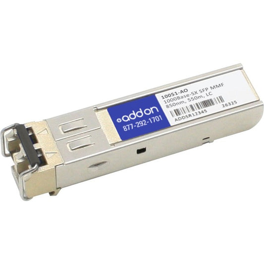 AddOn Extreme Networks 10051 Compatible TAA Compliant 1000Base-SX SFP Transceiver (MMF, 850nm, 550m, LC)