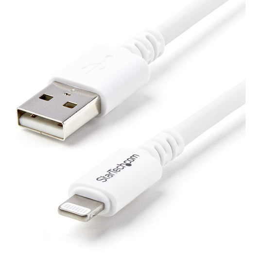 StarTech.com 3m (10ft) Long White Apple® 8-pin Lightning Connector to USB Cable for iPhone / iPod / iPad