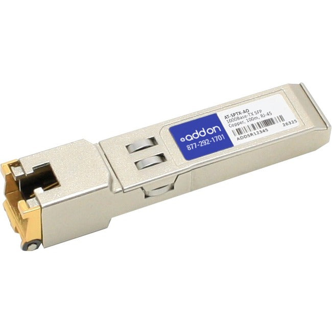 AddOn Allied Telesis AT-SPTX Compatible TAA Compliant 10/100/1000Base-TX SFP Transceiver (Copper, 100m, RJ-45)