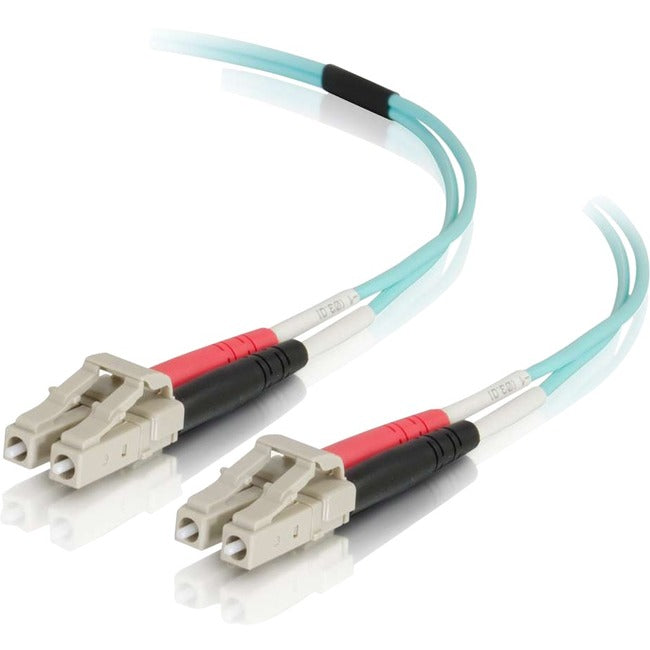 C2G 50m LC-LC 50/125 Duplex Multimode OM4 Fiber Cable - Aqua - 164ft