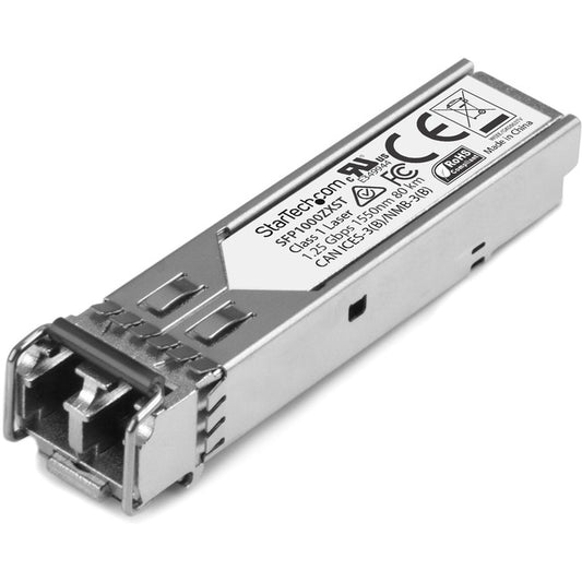 StarTech.com 1000BASE-ZX MSA Compliant SFP Module - LC Connector - Fiber SFP Transceiver - Lifetime Warranty - 1 Gbps - Max. Transfer Distance 80 km (49.7 mi)