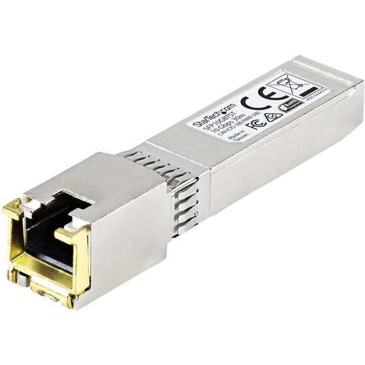 StarTech.com 10GBASE-T MSA Compliant SFP+ Module - RJ45 Connector - Copper SFP+ Transceiver - Lifetime Warranty - 10 Gbps - Max. Transfer Distance 30 m (98.4 ft.)