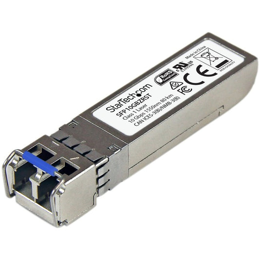 StarTech.com 10GBASE-ZR MSA Compliant SFP+ Module - LC Connector - Fiber SFP+ Transceiver - Lifetime Warranty - 10 Gbps - Max. Transfer Distance 80 km (49.7 mi)