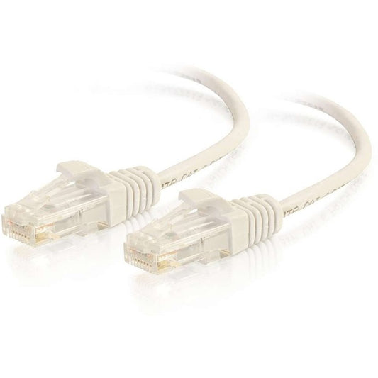 C2G 3ft Cat6 Snagless Unshielded (UTP) Slim Ethernet Network Patch Cable - White