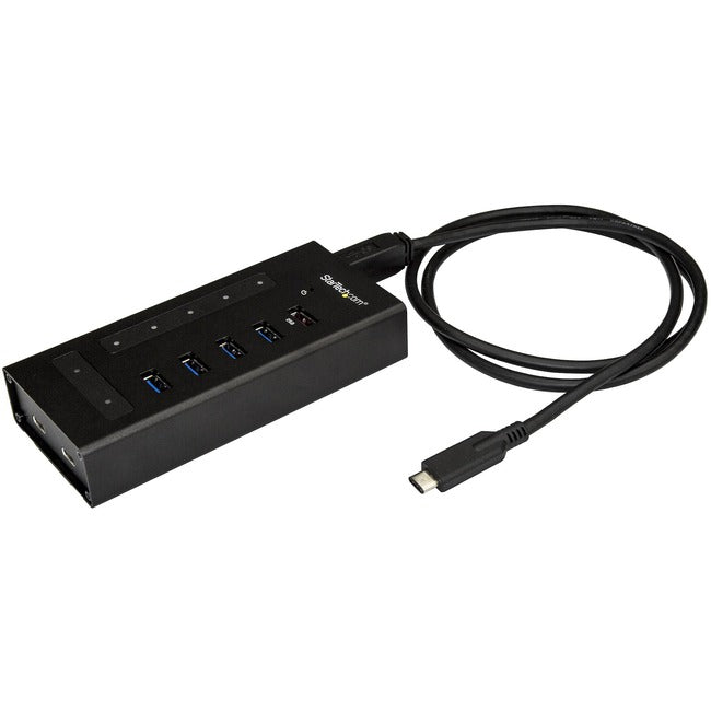 StarTech.com 7 Port USB-C Hub - Metal - USB-C to 5x USB-A and 2x USB-C - USB 3.0 Hub - Industrial USB Hub - Mountable USB Hub - 7 Port USB Hub