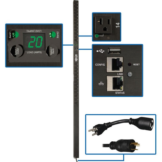 Tripp Lite PDU Switched 120V 20A 24 5-15/20R L5-20P LX Interface 0URM TAA