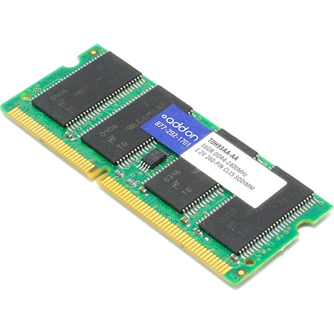 AddOn AA2133D4DR8S/16G x1 HP T0H93AA Compatible 16GB DDR4-2133MHz Unbuffered Dual Rank x8 1.2V 260-pin CL15 SODIMM